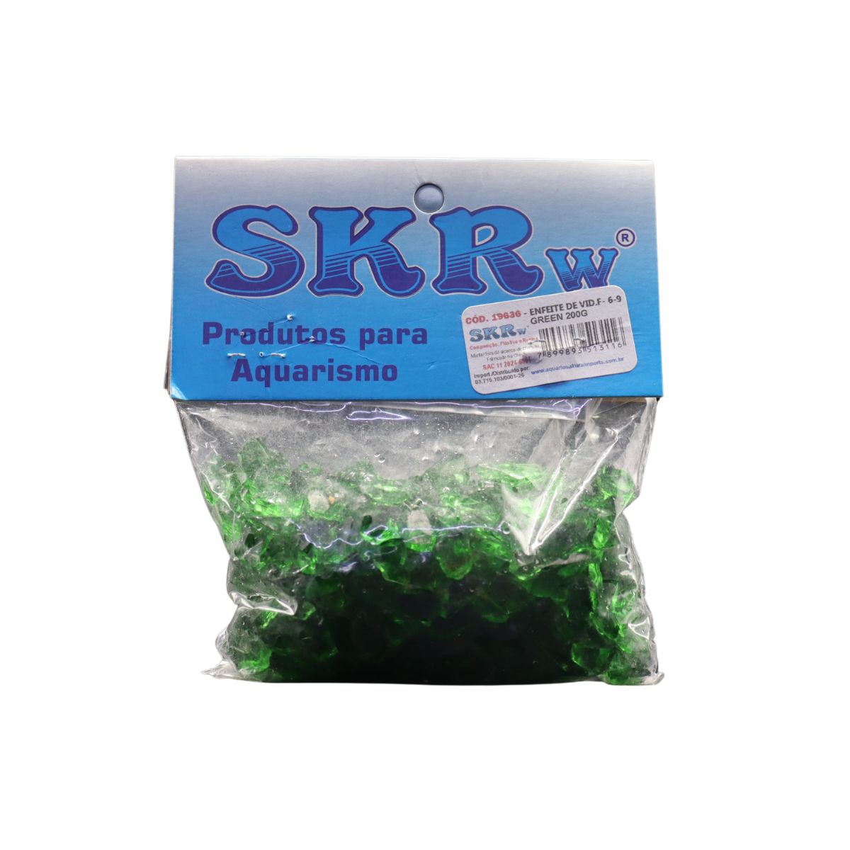 SKRw ENFEITE DE VIDRO F- 6-9 GREEN 200G