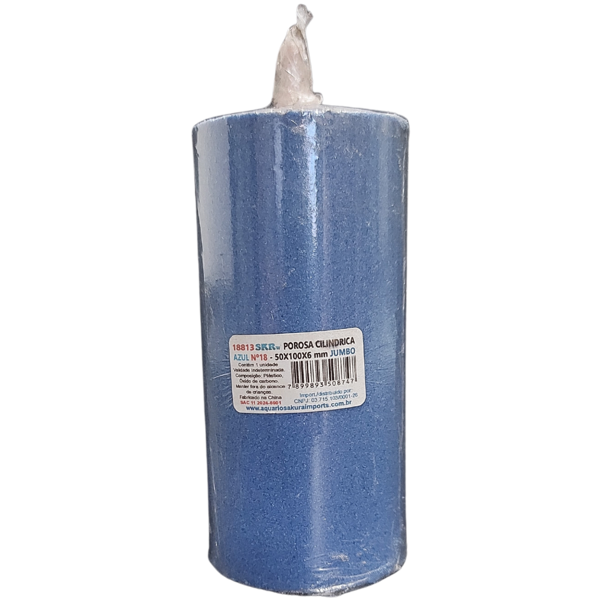 SKRw POROSA CILINDRICA AZUL Nº18 50X100X6 mm JUMBO