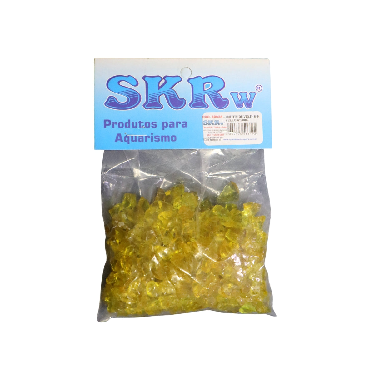 SKRw ENFEITE DE VIDRO F- 6-9 YELLOW 200G
