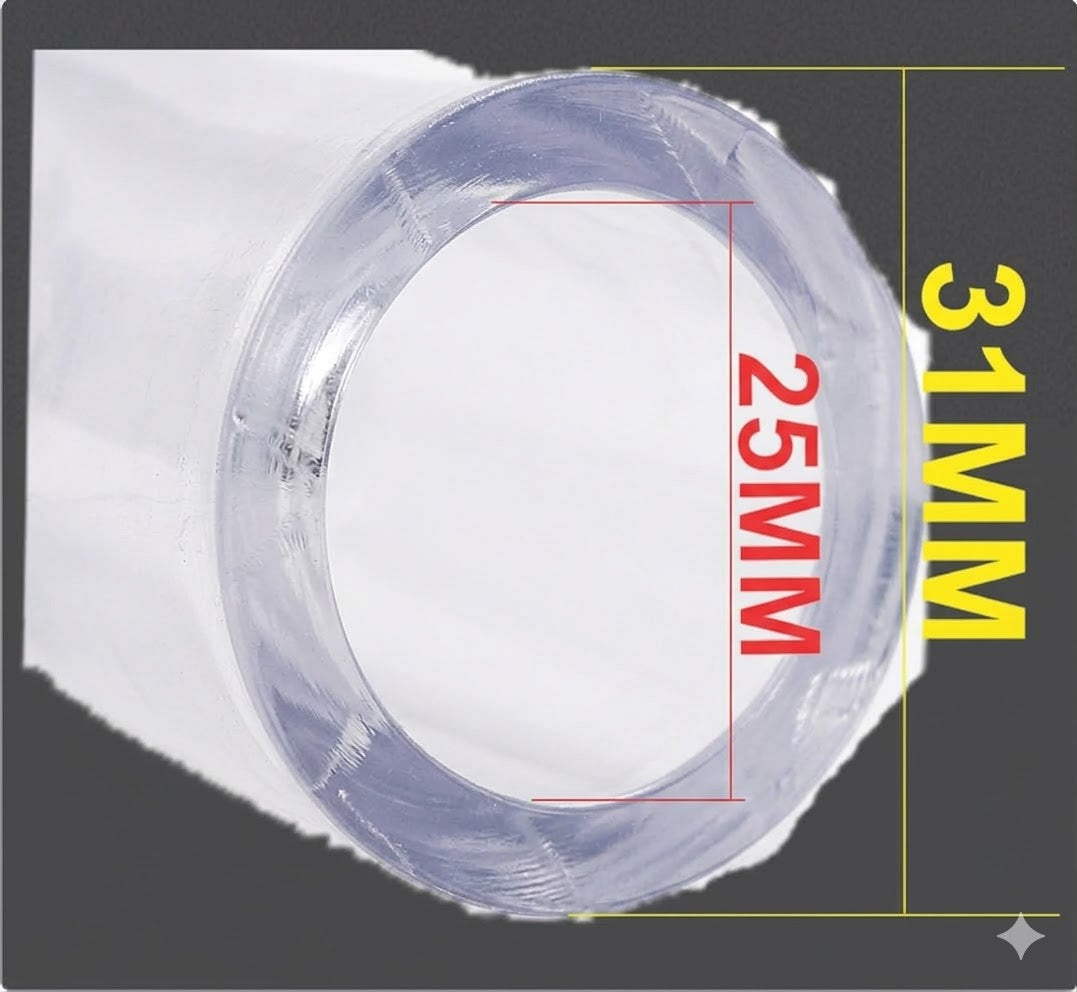 SKRw MANGUEIRA SILICONE 20*25MM 1 MT - CRISTAL