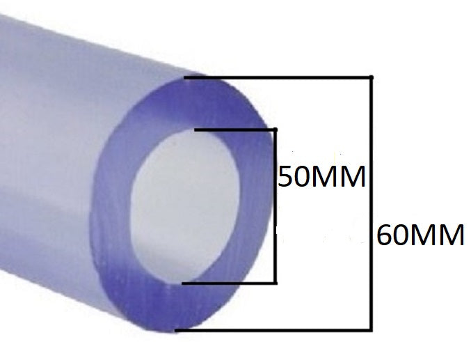 SKRw MANGUEIRA SILICONE 50*60MM 1 MT - CRISTAL