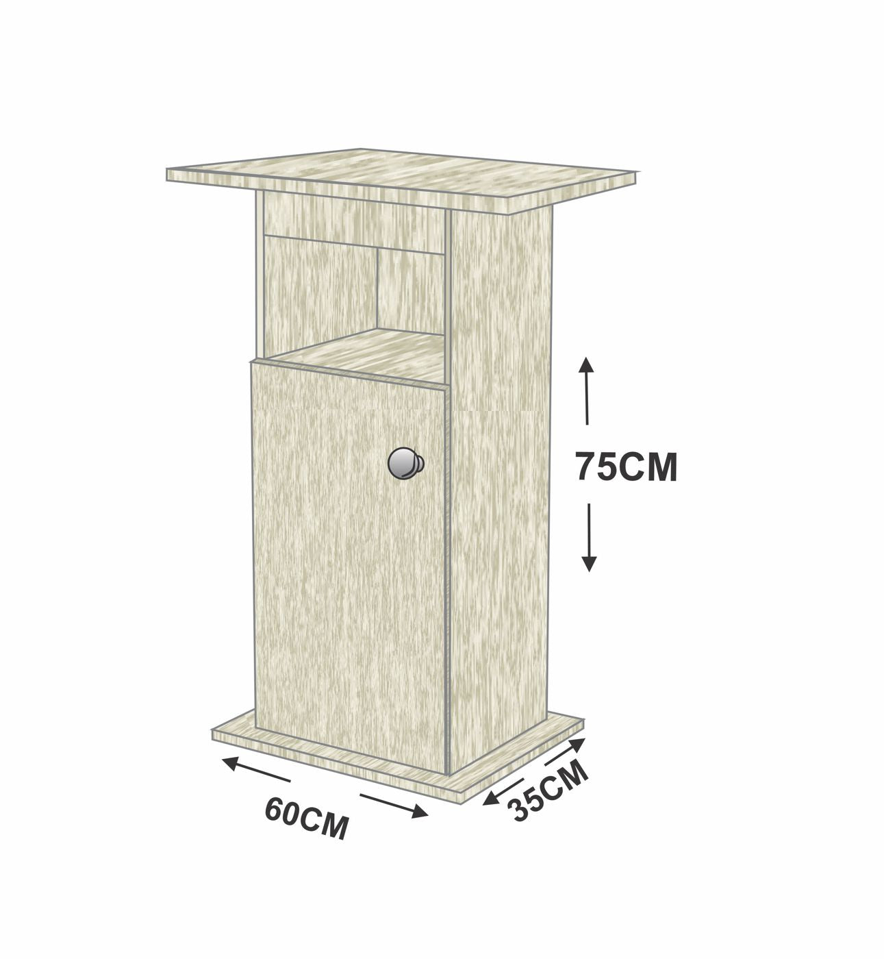 SKRw GABINET MOVEL AQUARIO SZ-600L - MARFIM