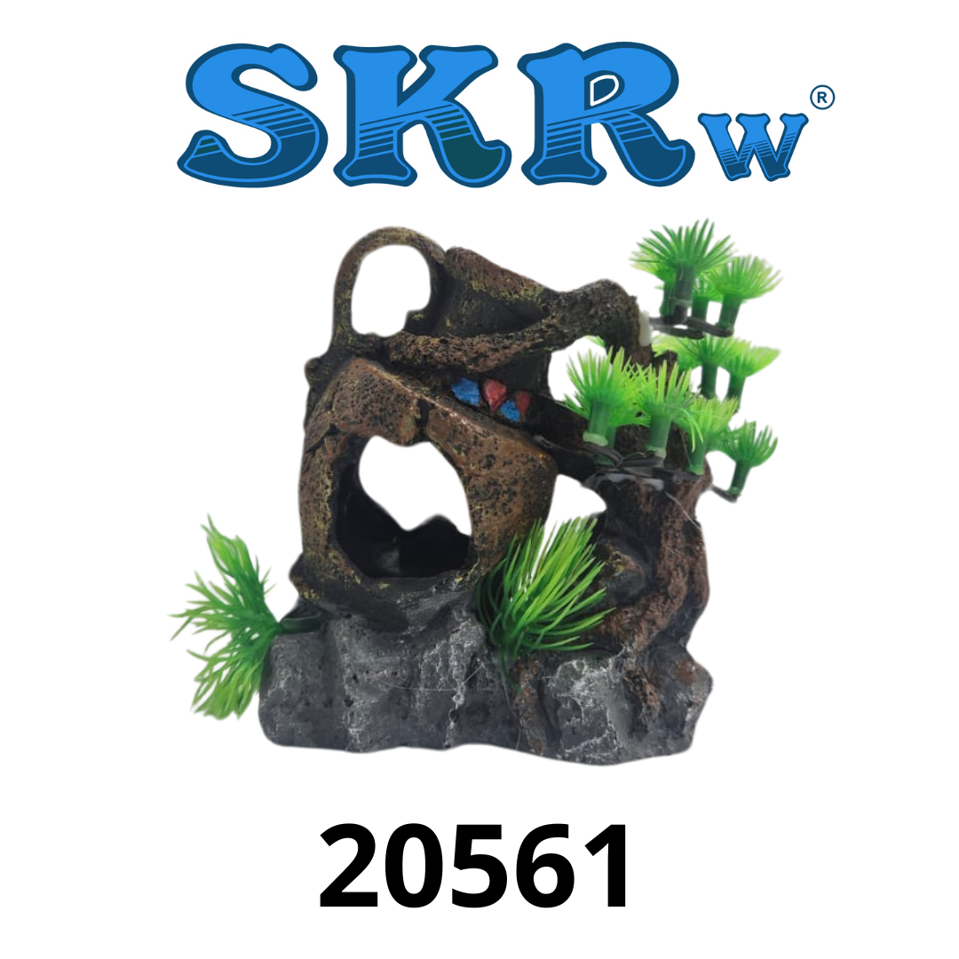 SKRw ENFEITE RESINA K- 268 JARRO QUEBRADO 25*7*13
