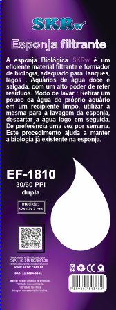 SKRw ESPONJA BIO. EF-1810 32X12 30/50PPI AZ/PR