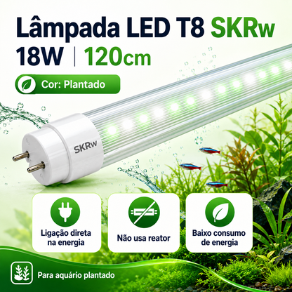 SKRw LAMPADA DE LED TUBOL.T8 18W 120CM