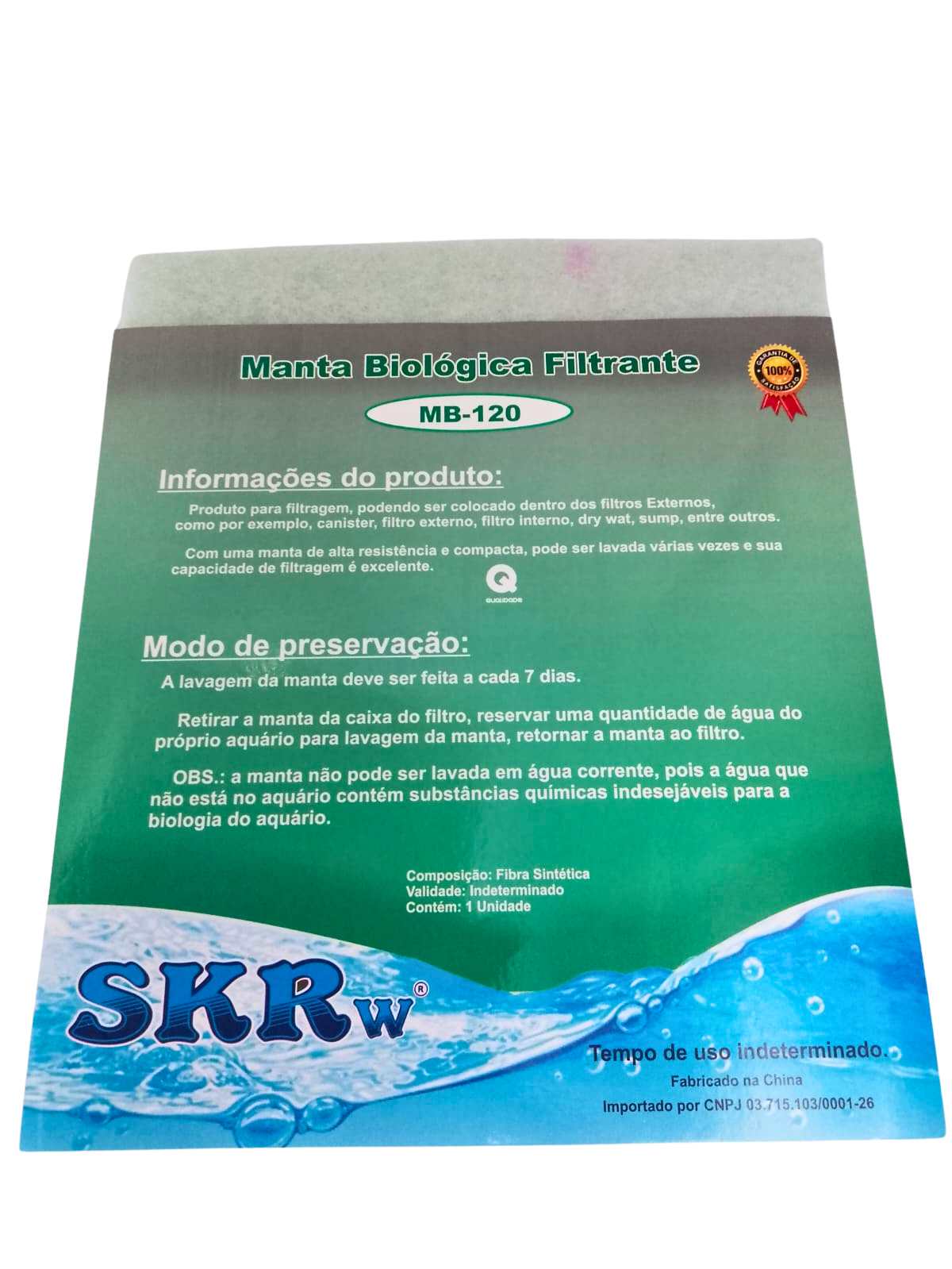 SKRw ESPONJA MANTA BIOLOGICA MB-120 CINZ.25X29X0.5