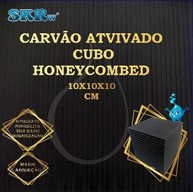 SKRw CARVAO ATIVADO CUBO HONEYCOMB.10X10X10 CX-18