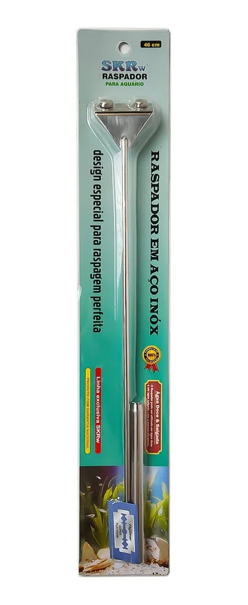 SKRw RASPADOR ALGAS INOX R-46 + LAMINA+PROLON 46CM