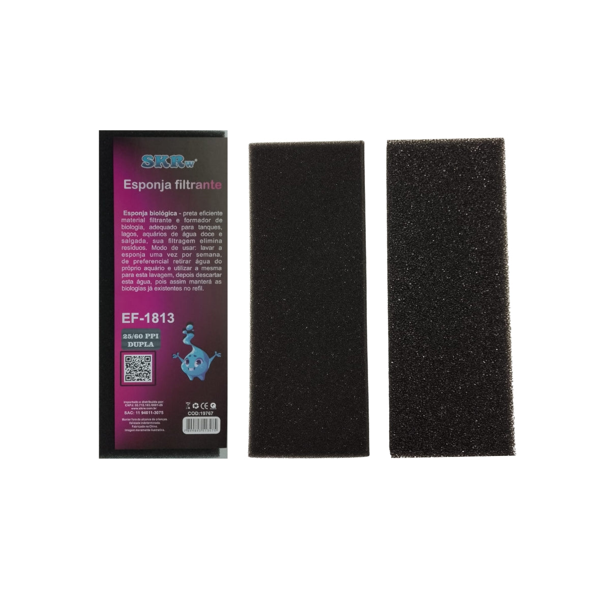 SKRw ESPONJA BIO. EF-1813 32X12 25/60PPI PRETA