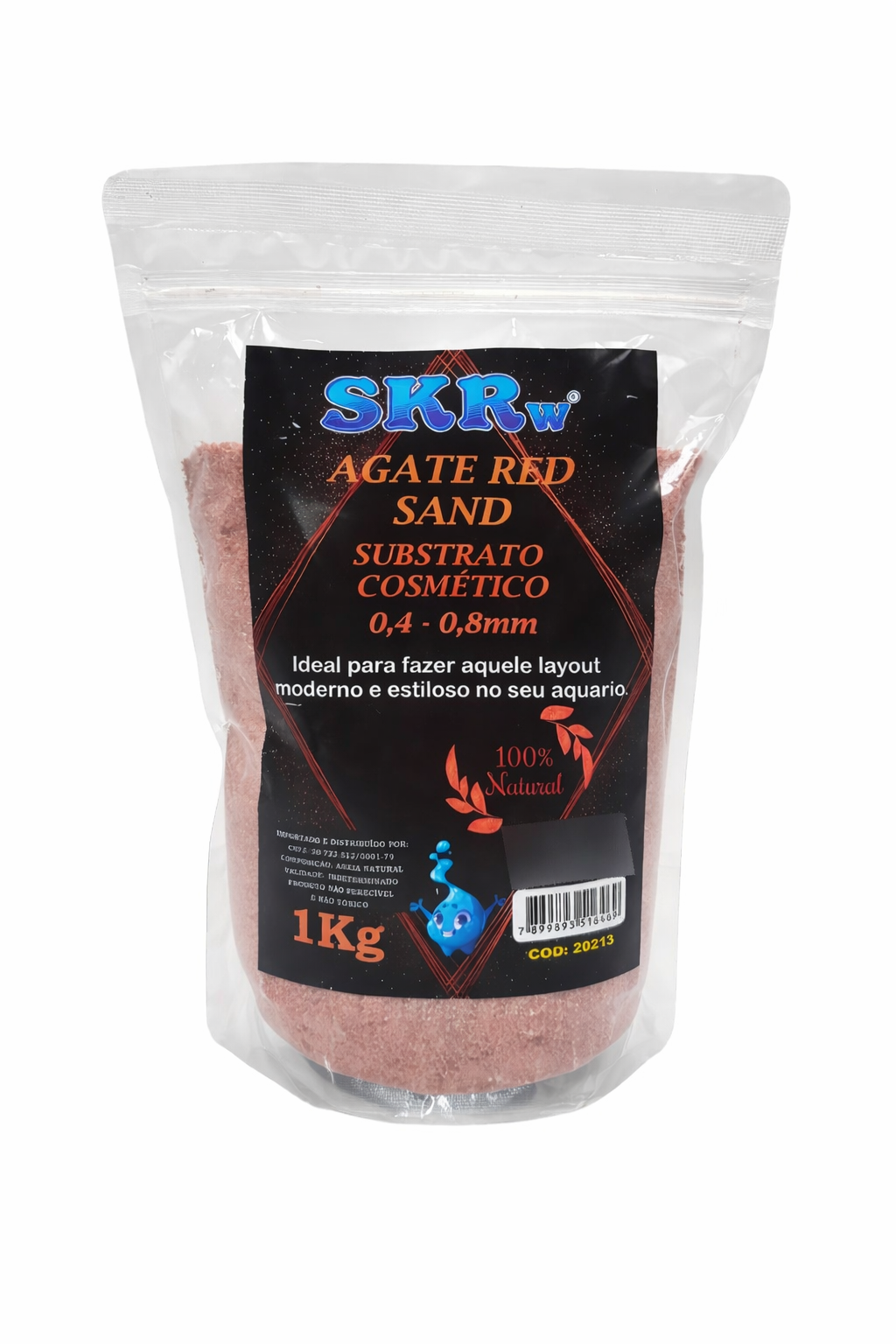 SKRw SUBST.COSMETICO AGATE RED SAND 0,4 A 0,8 KL