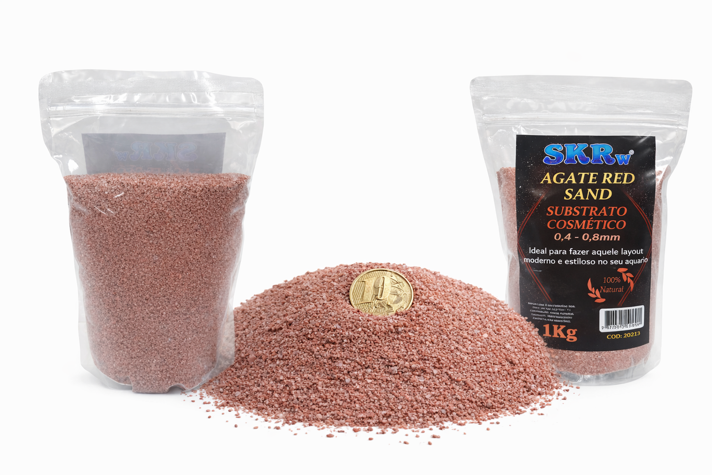 SKRw SUBST.COSMETICO AGATE RED SAND 0,4 A 0,8 KL