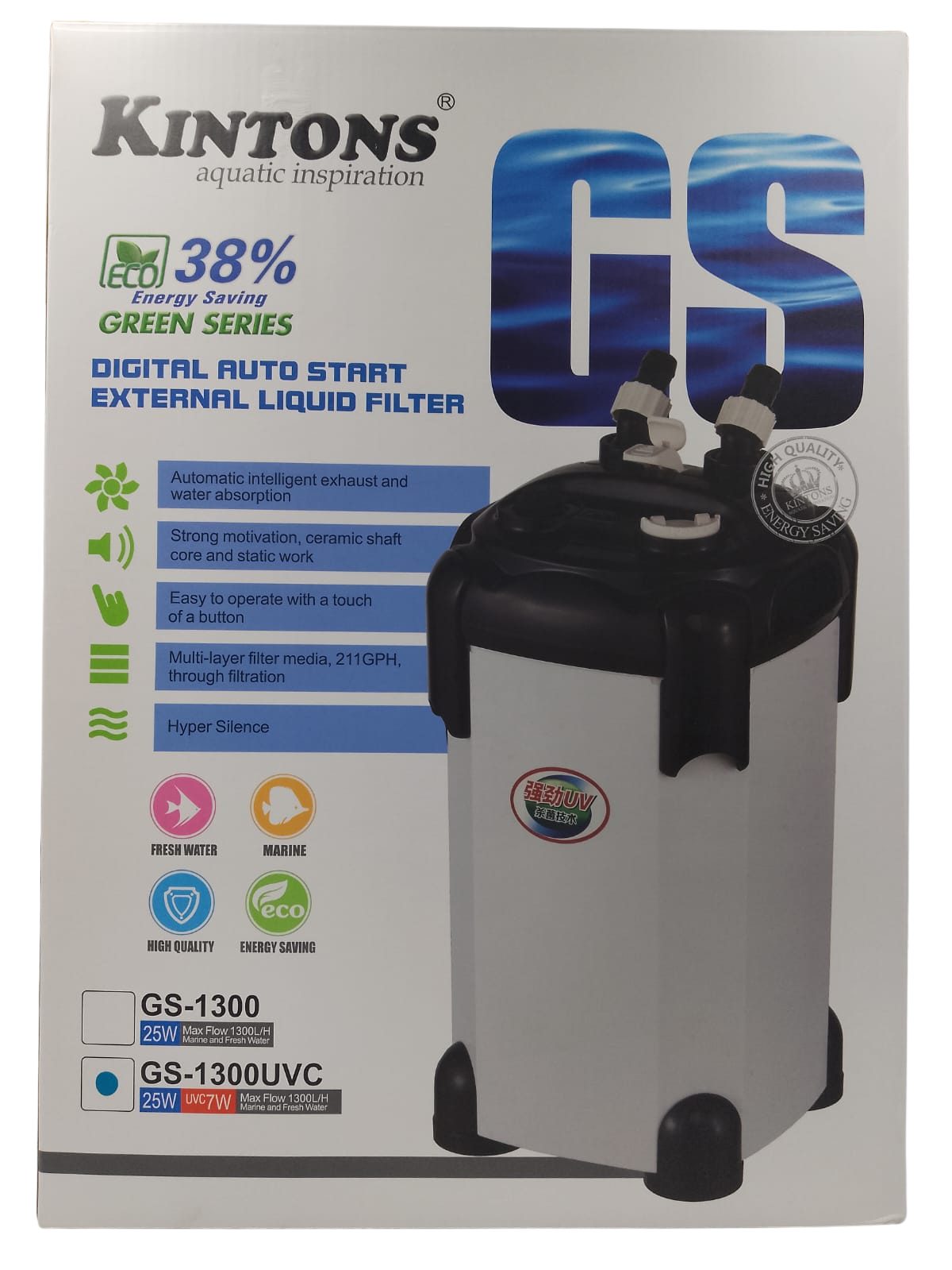 KINTONS FILTRO CANISTER GS-1300UVC 110V COM UV