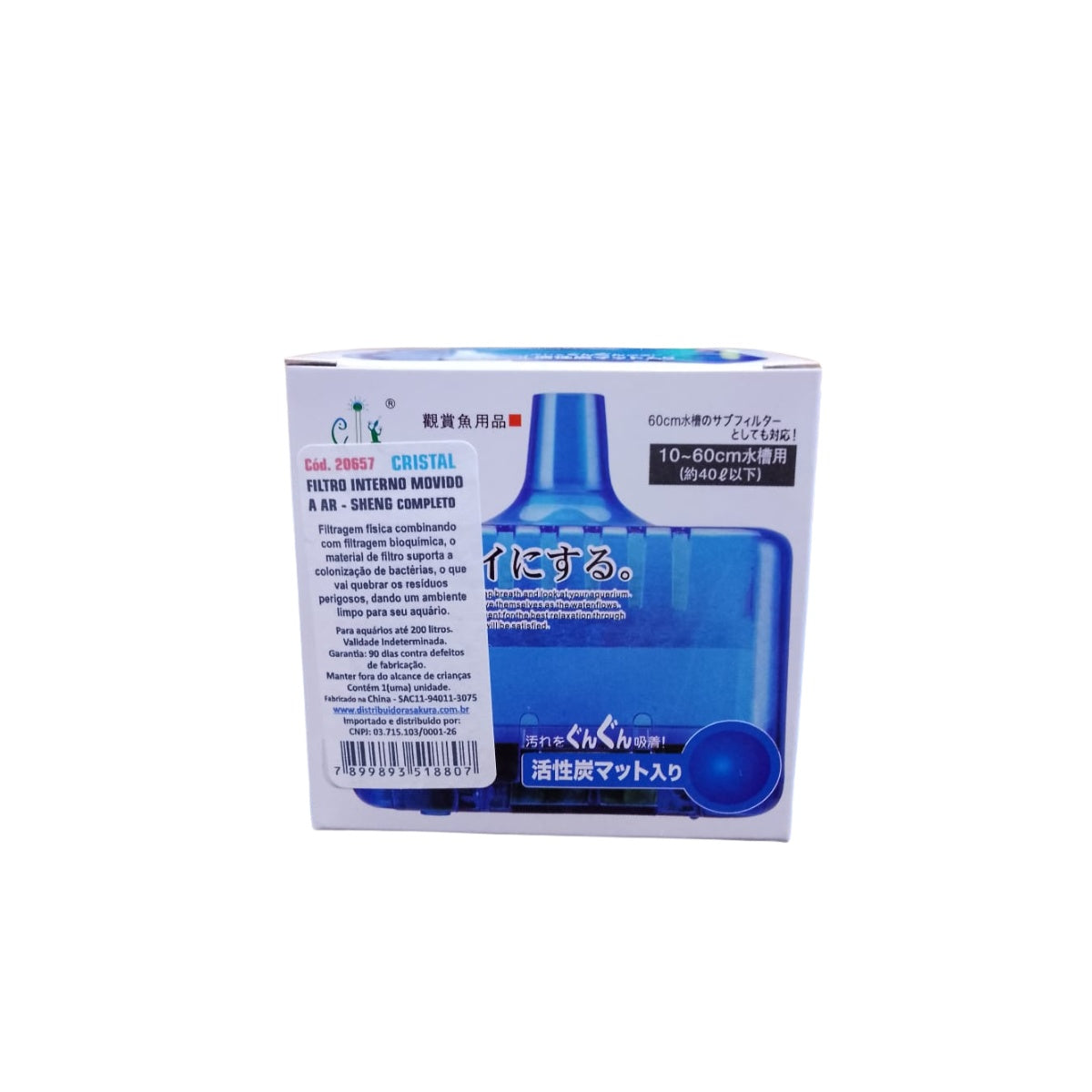 SHENG FILTRO INTERNO MOVIDO A AR CRISTAL 9X8X8CM