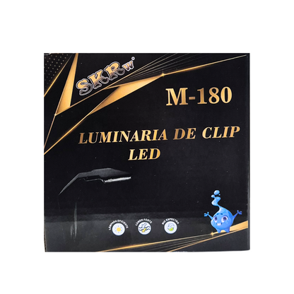 SKRw LUMINARIA CLIP LED M-180 9W MULTICOL PRETA