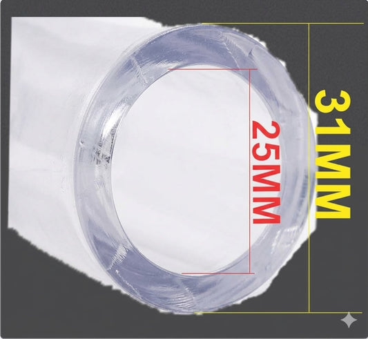 SKRw MANGUEIRA SILICONE 20*25MM 1 MT - CRISTAL