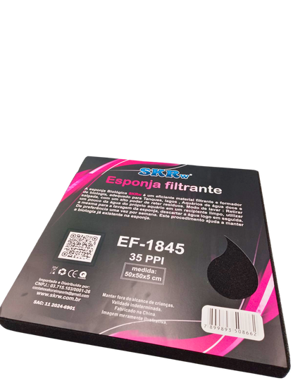 SKRw ESPONJA BIO.EF-1845 50X50X5CM PPI35 PRETA