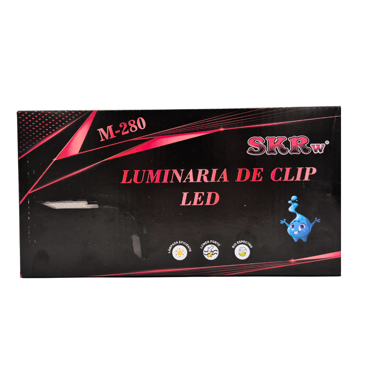 SKRw LUMIN. M-280 CLIP LED 9W MULTICOL - PRETA BIV