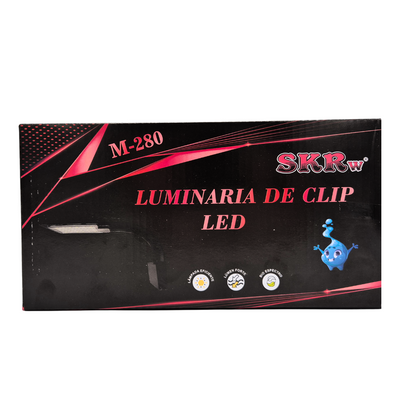 SKRw LUMIN. M-280 CLIP LED 9W MULTICOL - PRETA BIV