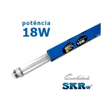 SKRw LAMPADA DE LED TUBOL.T8 18W 120CM AZUL/BRANCA