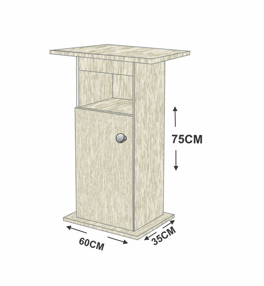 SKRw GABINET MOVEL AQUARIO SZ-600L - MARFIM