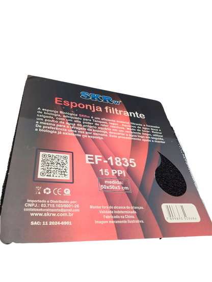 SKRw ESPONJA BIO.EF-1835 50X50X5CM PPI15 PRETA