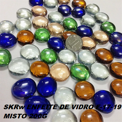 SKRw ENFEITE DE VIDRO F-17-19  MISTO 200G