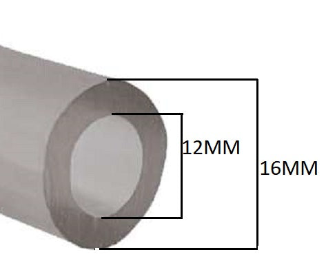 SKRw MANGUEIRA SILICONE 12*16MM  1 MT - FUME