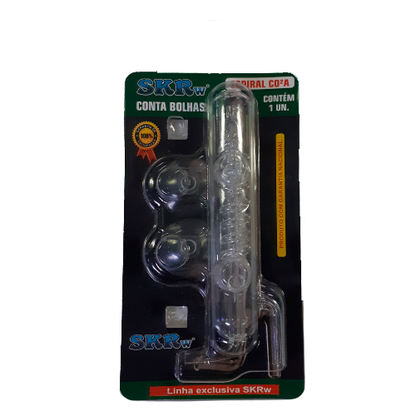 SKRw CONTA BOLHAS VIDRO ASPIRAL 14CM - CO2A