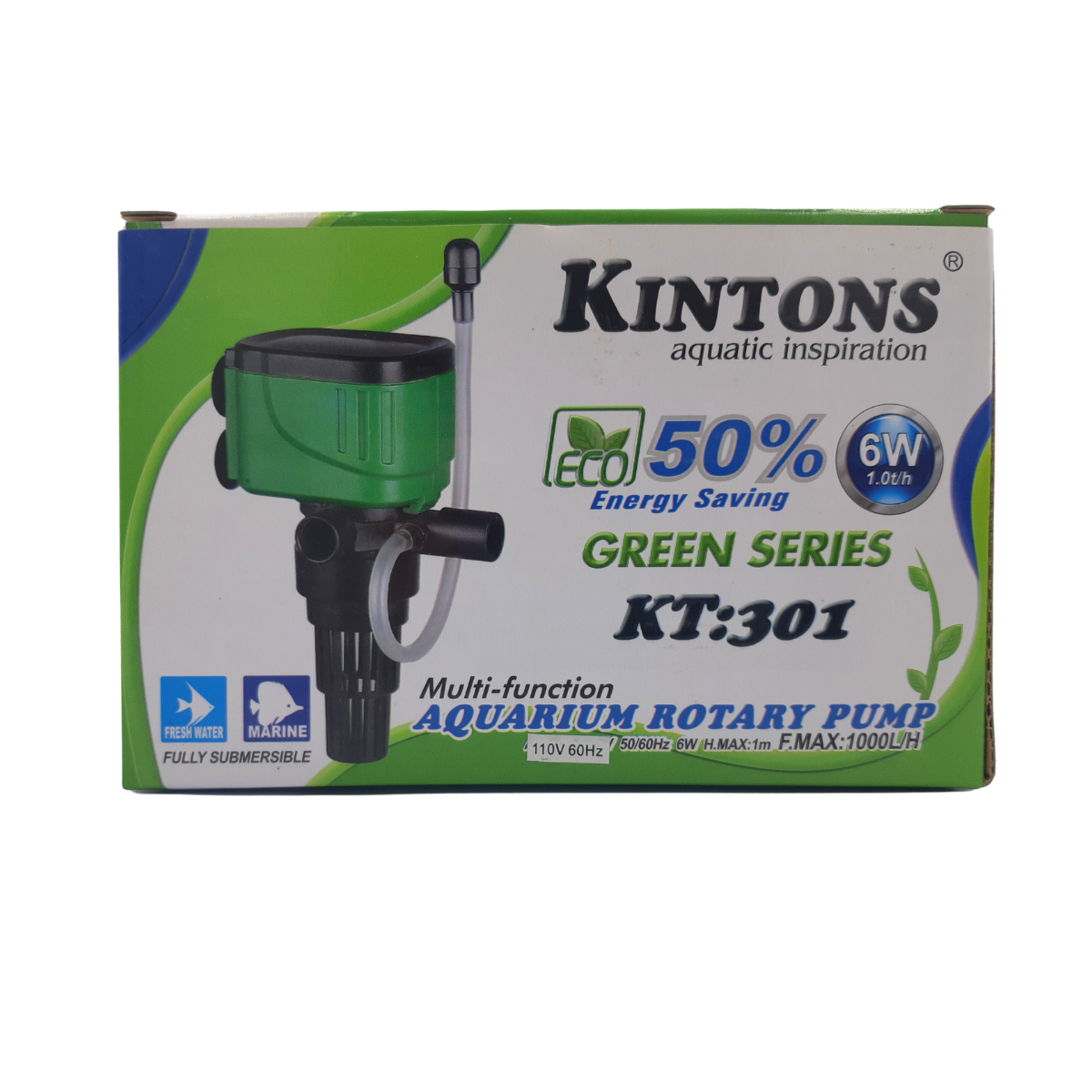 KINTONS BOMBA SUBMERSA KT-301 1000LH  6W 110V