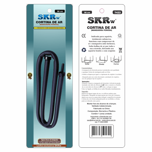 SKRw POROSA CORTINA DE AR FLEXIVEL   90CM 36'