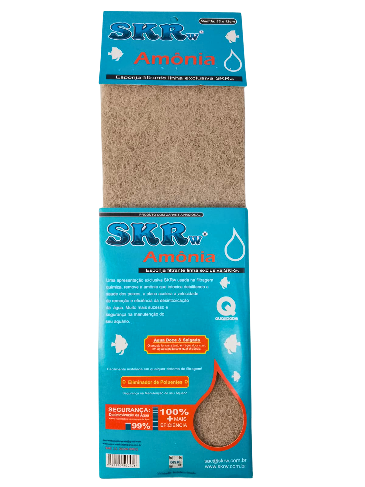SKRw ESPONJA FILTRANTE REMOVE AMONIA   33X12CM