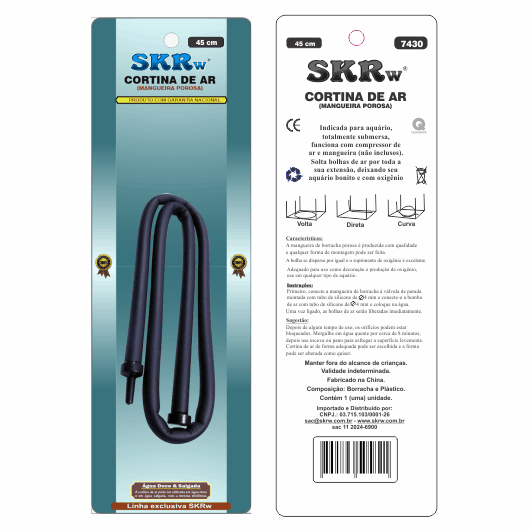 SKRw POROSA CORTINA DE AR FLEXIVEL   45CM 18"