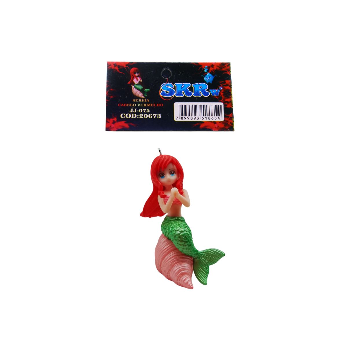 SKRw ENFEITE JJ-075 SEREIA.FLUTUA.CABELO VERMELHO