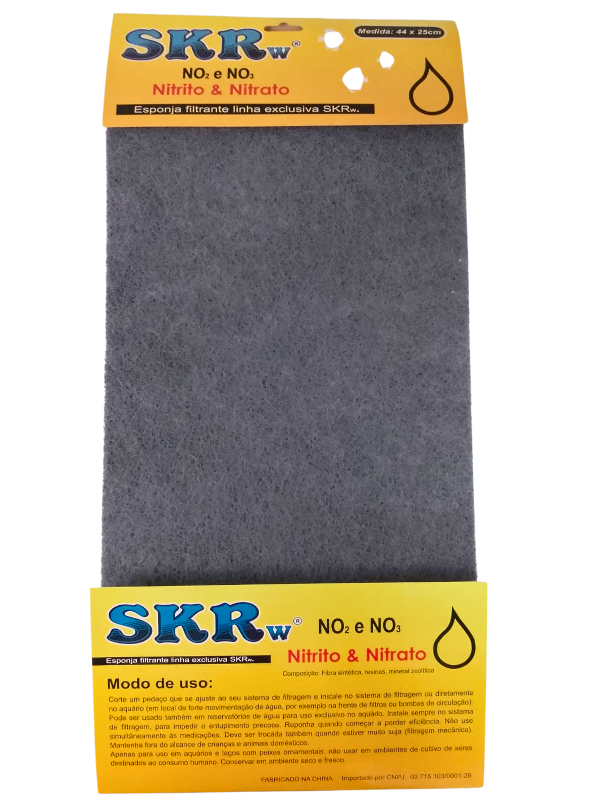SKRw ESPONJA FILTRANTE REMOVE NITRITO  44X25CM