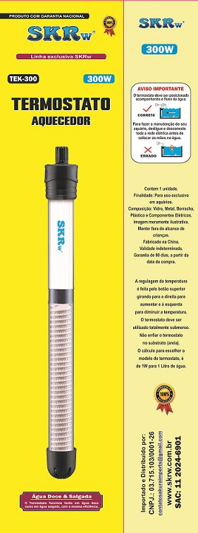 SKRw TERMOSTATO AQUECEDOR - TEK-300W 220V