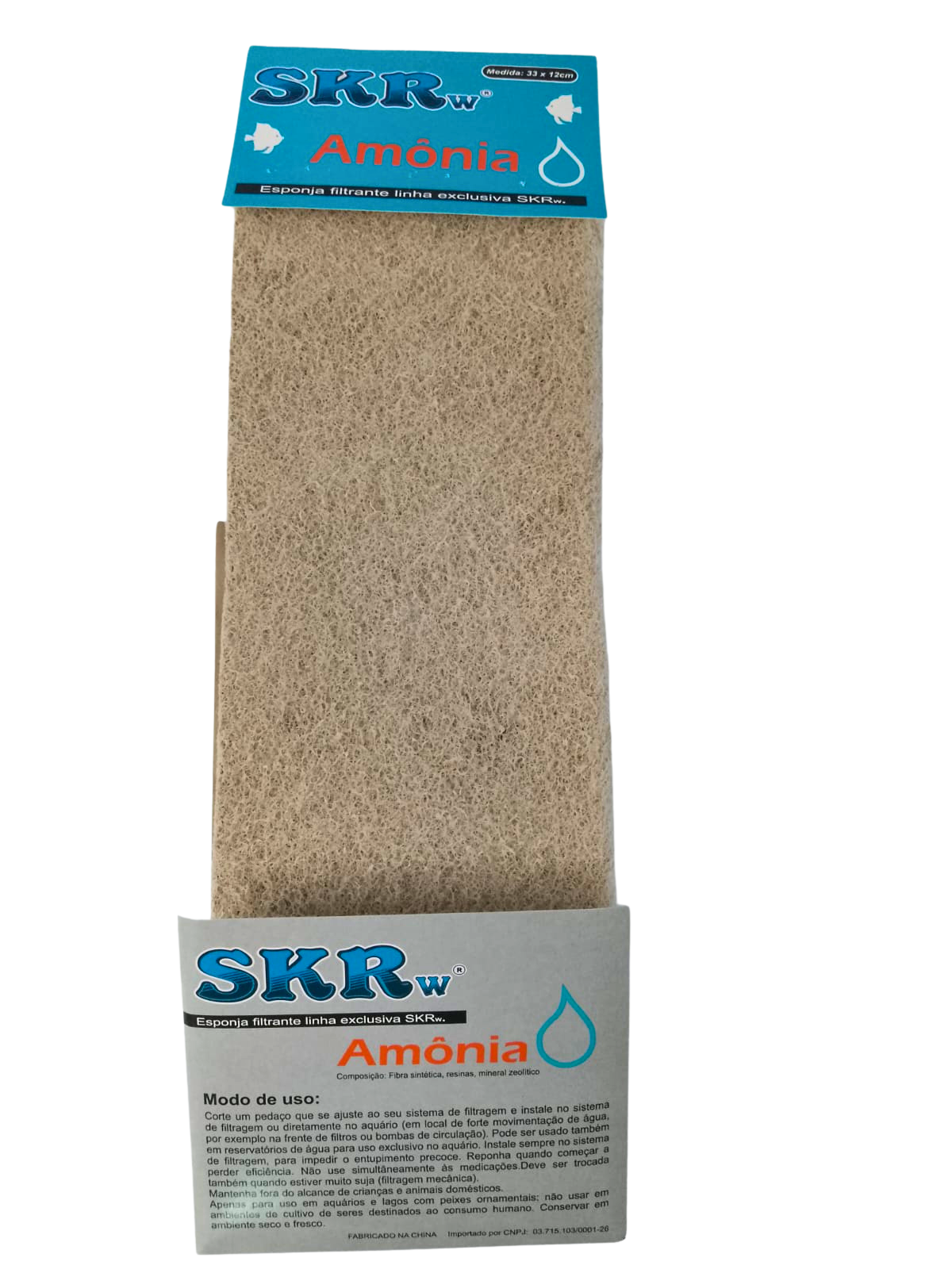 SKRw ESPONJA FILTRANTE REMOVE AMONIA   33X12CM