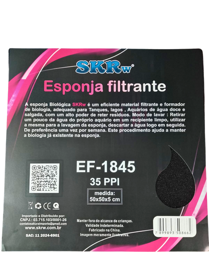 SKRw ESPONJA BIO.EF-1845 50X50X5CM PPI35 PRETA