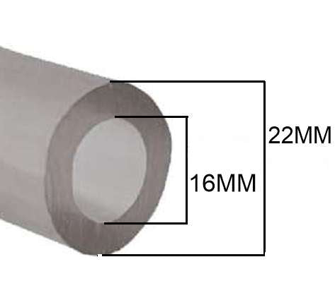 SKRw MANGUEIRA SILICONE 16*22MM 25MT - FUME