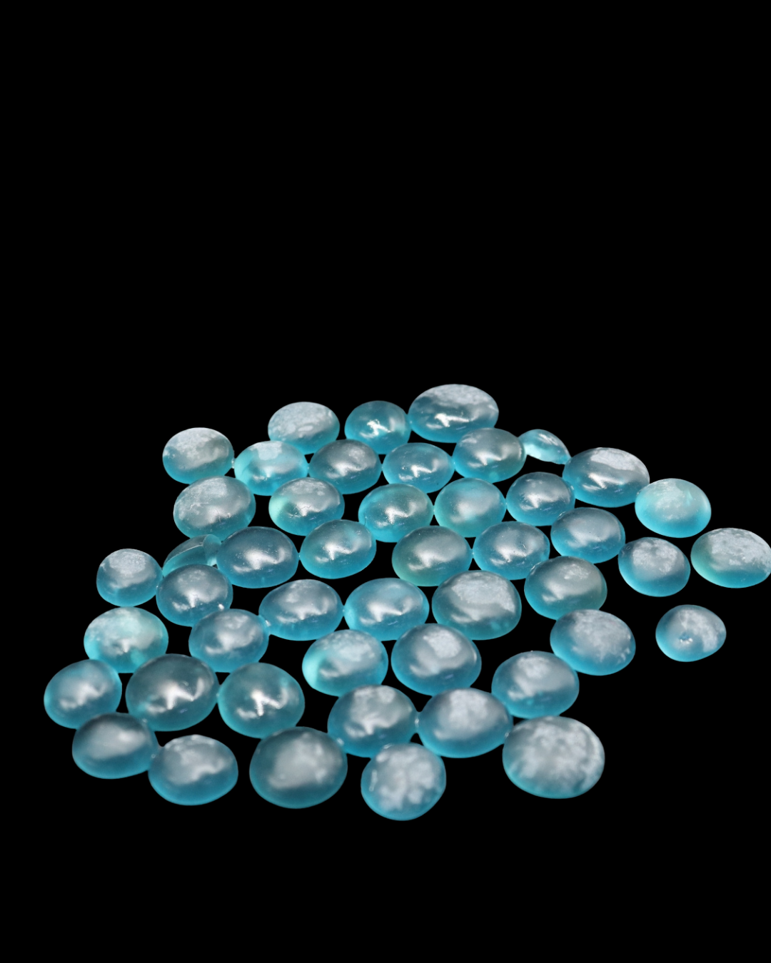 SKRw ENFEITE DE VIDRO F-17-19  FOSCO AZUL CLA 200G