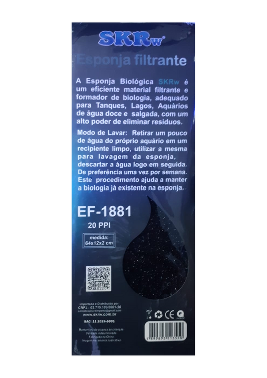 SKRw ESPONJA BIO. EF-1881 64X12 45PPI PRETA